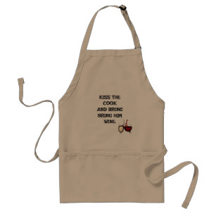 *KISS THE COOK & BRING HIM WINE* Apron