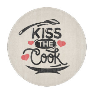 Kiss the Cook Cutting Board