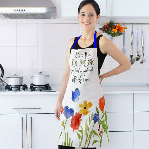 Kiss the Cook Floral Apron