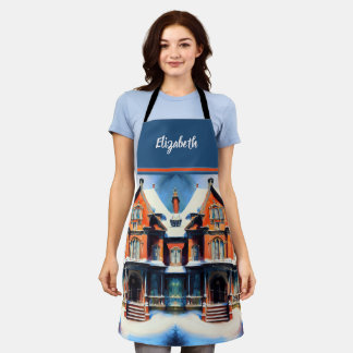 Kiss The Cook Food Chef Kitchen BBQ Baker Winter Apron