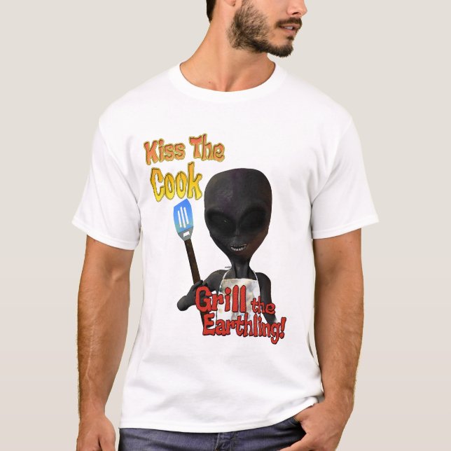 Kiss The Cook Grill The Earthling T-Shirt (Front)