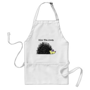 Kiss The Cook Hedgehog Apron