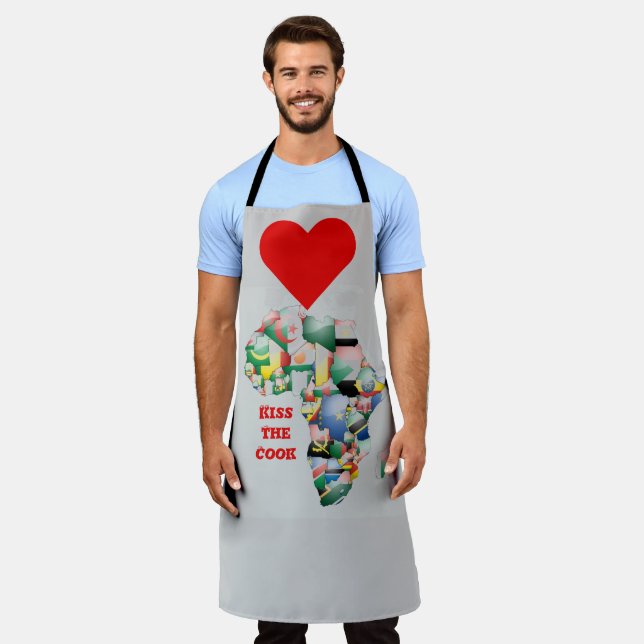 Kiss the Cook! I Love Africa Apron (Worn)