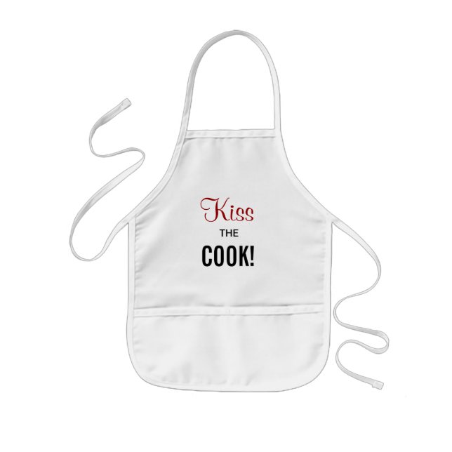 Kiss the Cook! Kids Apron (Front)