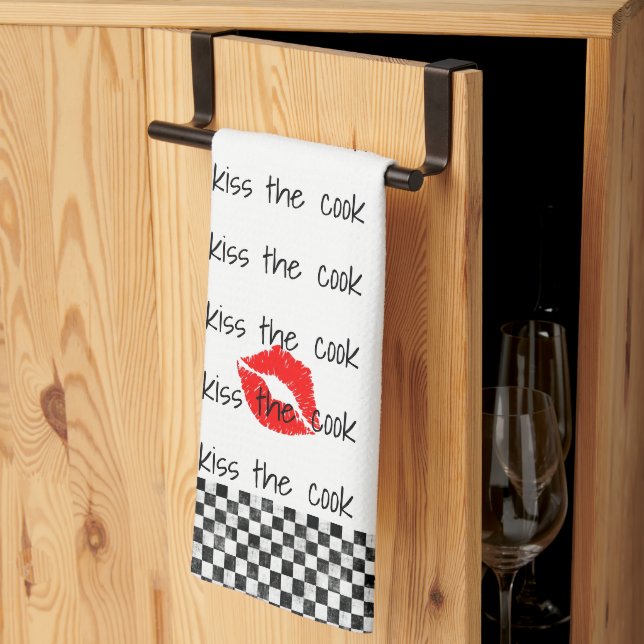 Kiss The cook Kitchen Towel (Thirds Fold)