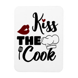 kiss the cook magnet