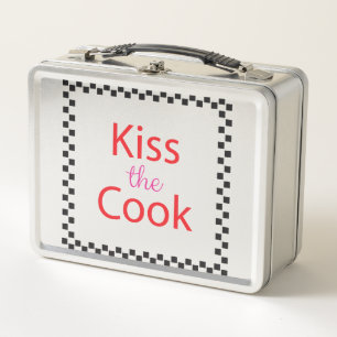 Kiss The Cook Metal Lunch Box