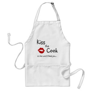 Kiss the Cook, or she won't feed you Standard Apron