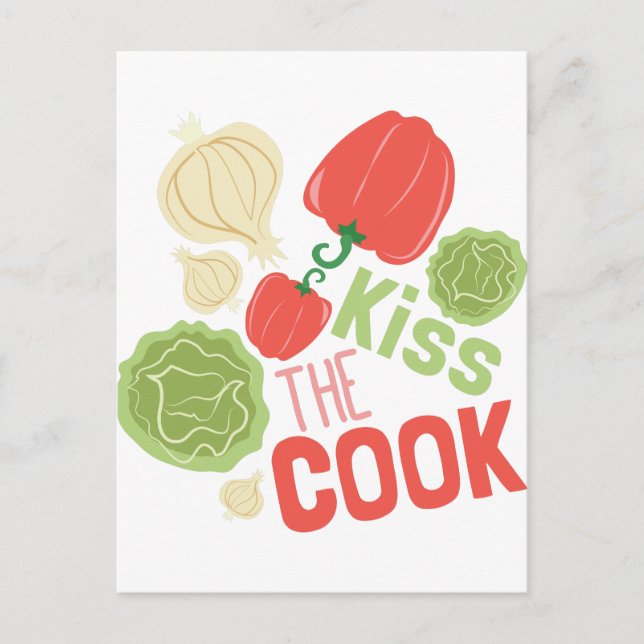 Kiss The Cook Postcard (Front)