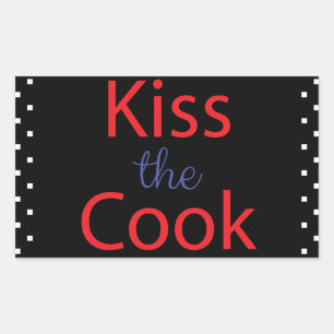 Kiss The Cook Rectangular Sticker