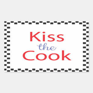 Kiss The Cook Rectangular Sticker