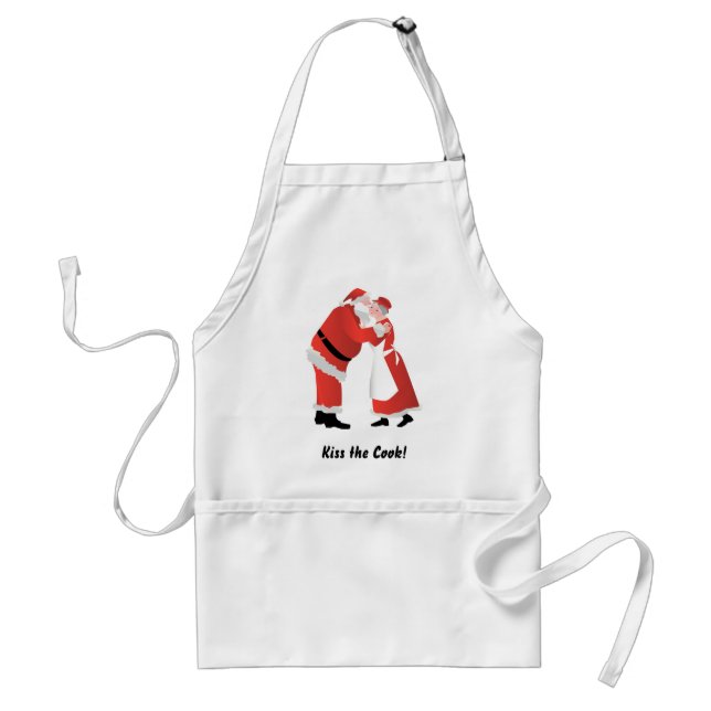 Kiss the Cook! Santa Claus Apron (Front)