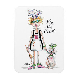 Kiss the Cook, show her your appreciation Magnet