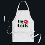 Kiss the Cook Standard Apron<br><div class="desc">Kiss the Cook text accompanied by luscious lips. High resolution image (300 dpi).</div>