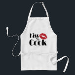 Kiss the Cook Standard Apron<br><div class="desc">Kiss the Cook text accompanied by luscious lips. High resolution image (300 dpi).</div>