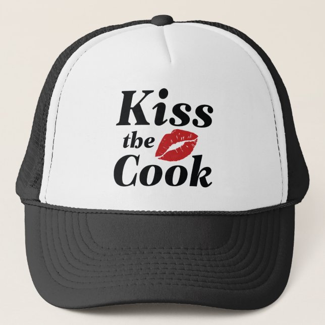 Kiss The Cook Trucker Hat (Front)