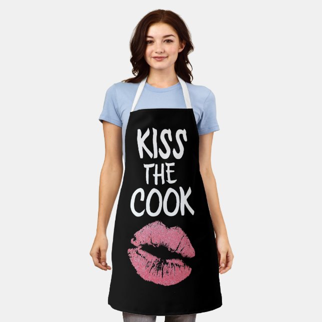 KISS THE COOK WIFE GIRLFRIEND KITCHEN APRON (Worn)