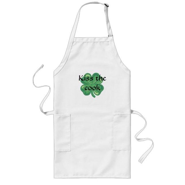 Kiss the Irish cook Long Apron (Front)