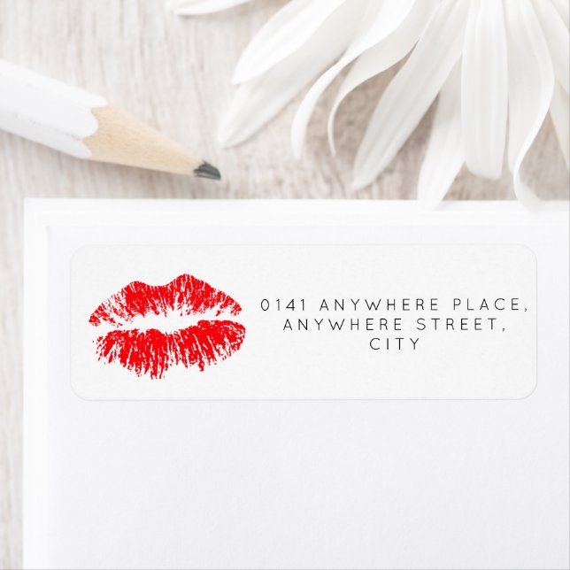 Kiss the miss goodbye bridal shower return address label (Insitu)