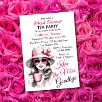 Kiss The Miss Goodbye Bridal Shower Tea Party