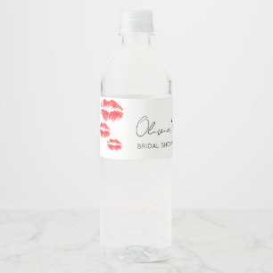 Kiss the miss goodbye bridal shower  water bottle label