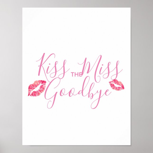Kiss the miss goodbye game poster (Front)