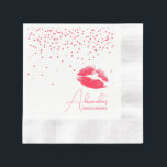 Kiss the Miss Goodbye Party Bridal Shower Napkin<br><div class="desc">If you are looking for accessories for a "Kiss the Miss Goodbye" bridal shower,  bridal brunch,  or bachelorette party,  then this collection is for you. More matching items in my "Kiss the Miss Goodbye" Collection.</div>