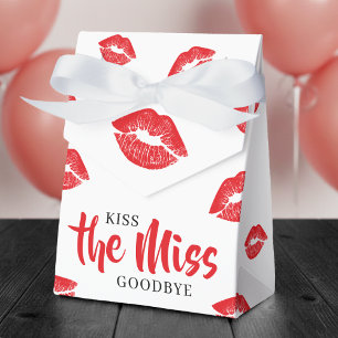 Kiss the Miss Goodbye Red Lip Bachelorette Party Favour Box