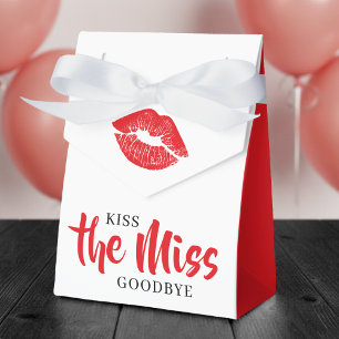 Kiss the Miss Goodbye Red Lip Bachelorette Party Favour Box
