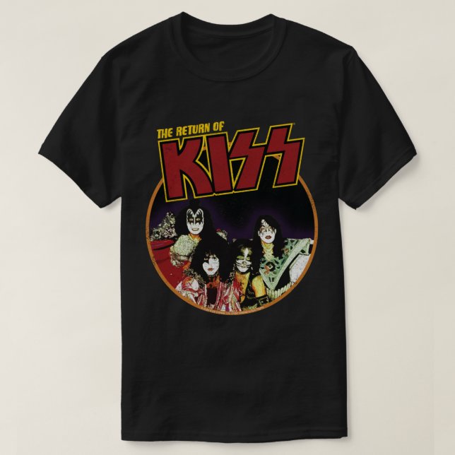 KISS The Return of KISS 1979 Iron On Look Classic  T-Shirt (Design Front)