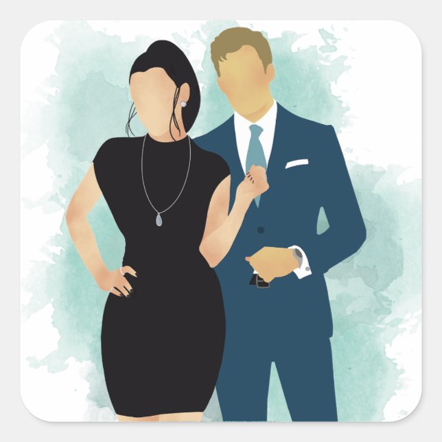 Kiss the Sky - AC Square Sticker (Front)