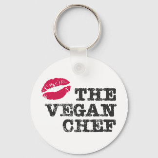 Kiss the Vegan Chef Key Ring