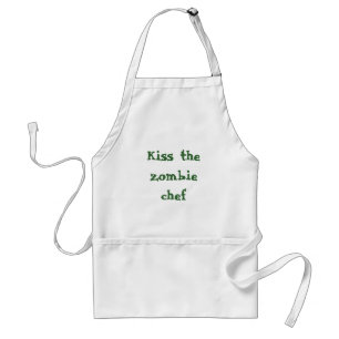 Kiss the zombie chef standard apron