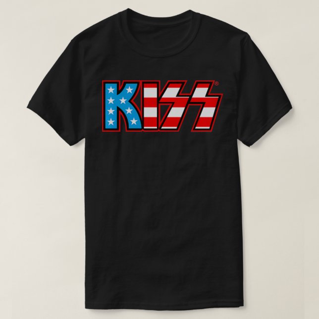 KISS  USA Logo  T-Shirt (Design Front)