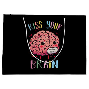 Kiss Your Brain Teacher Large Gift Bag