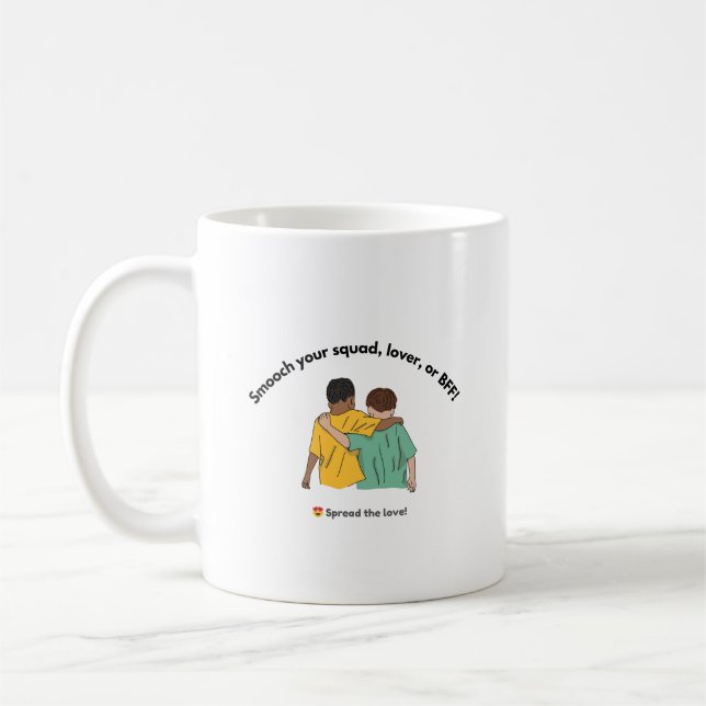 Kiss Your Mate Day Coffee Mug (Left)