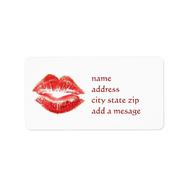 KISSABLE ADDRESS LABEL (Front)