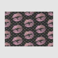 Kissable Pink Glitter Lips