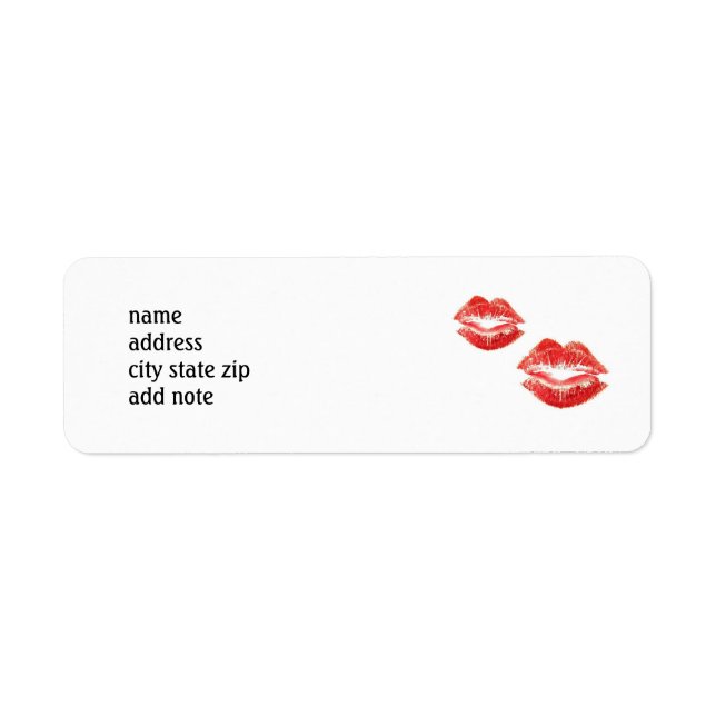 KISSABLE RETURN ADDRESS LABEL (Front)
