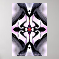 Kissed by the Vampire - Gothic Abstract AI Art
