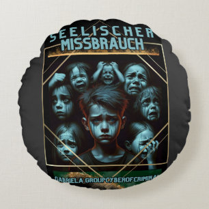 Kissen Seelischer Missbrauch Round Cushion