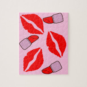 kisses and lipsticks jigsaw puzzle