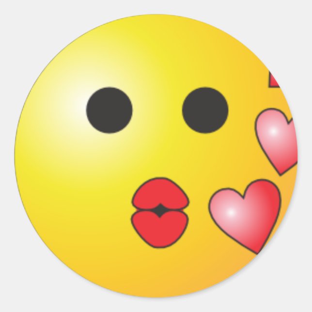 Kisses Classic Round Sticker (Front)