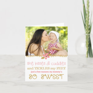 Kisses & Cuddles Mother's Day Photo Card