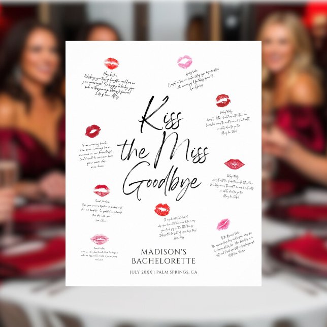 Kisses for the Future Mrs Bachelorette Keepsake Poster (Creator Uploaded)