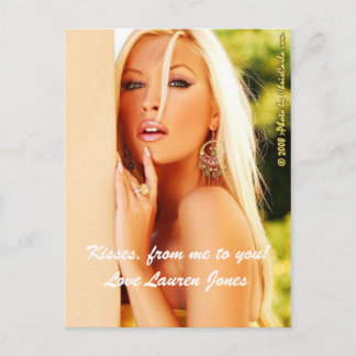 Kisses, from me to you! Love Lauren Jones Postcard