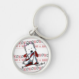 Kisses & Hugs Westie Keychain