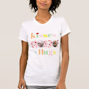 Kisses, love, hugs typography photo Galentines Day T-Shirt