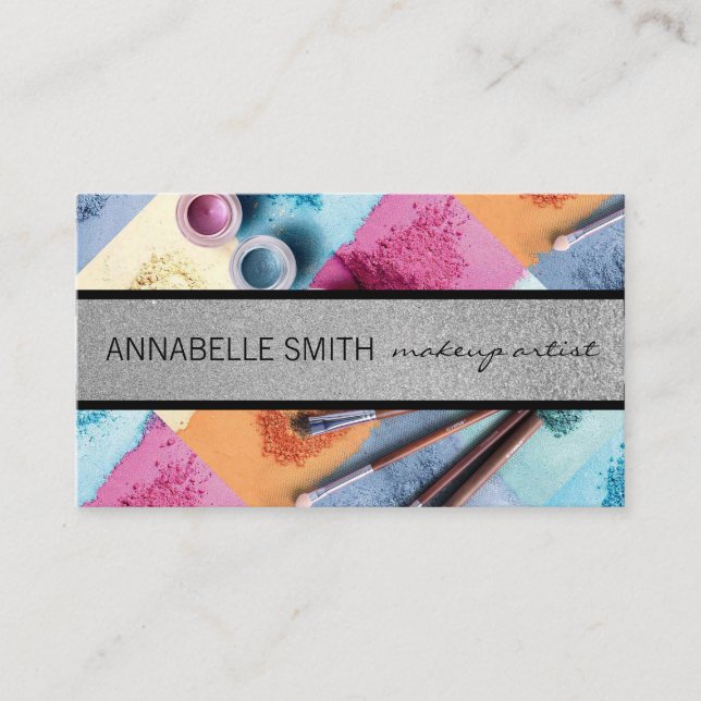 Kisses / Makeup Artist / Hair MUA Business Card (Front)