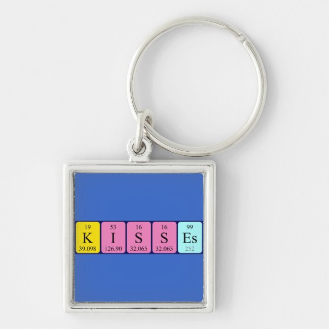 Kisses periodic table name keyring (Front)